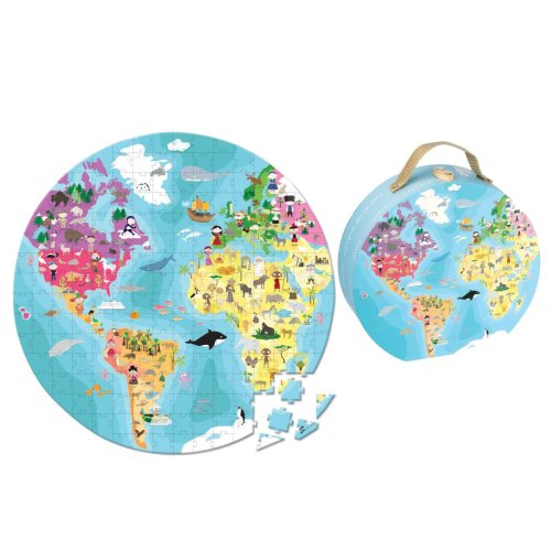 Puzzle rond recto/verso Planète Bleue